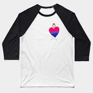 Bi Pride Heart Baseball T-Shirt